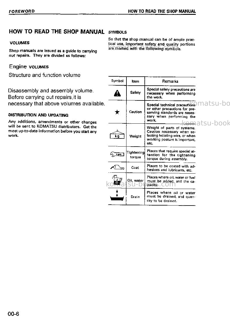 Komatsu wa470-3chn-custom, -20c degree for cis Repair & maintenance cover Page 7