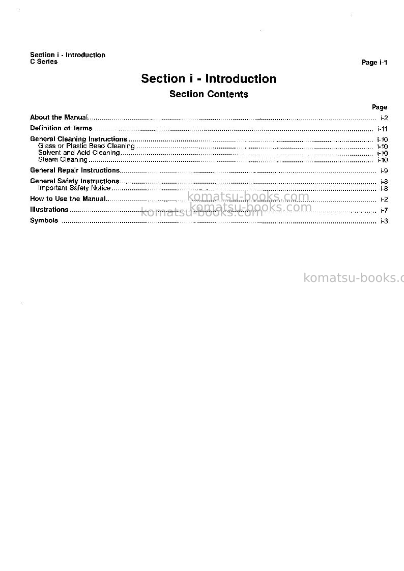 Komatsu cummins-cdeu Repair & maintenance cover Page 7