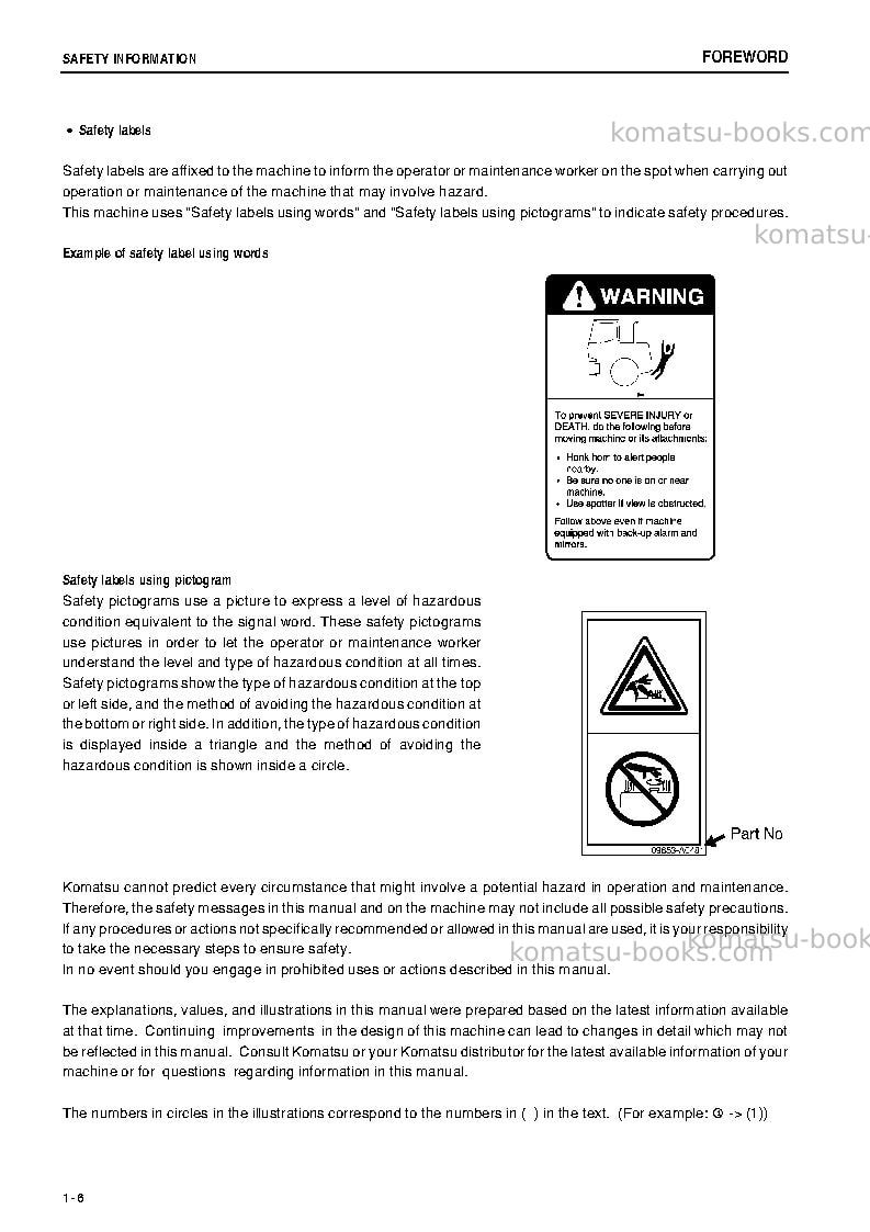 Komatsu wa700-3jpn Operation manual cover Page 7