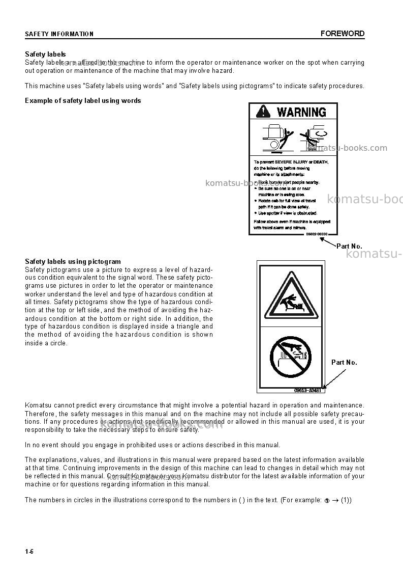 Komatsu pc220lc-7jpn Operation manual cover Page 7 Komatsu pc220lc-7jpn Operation manual cover Page 7