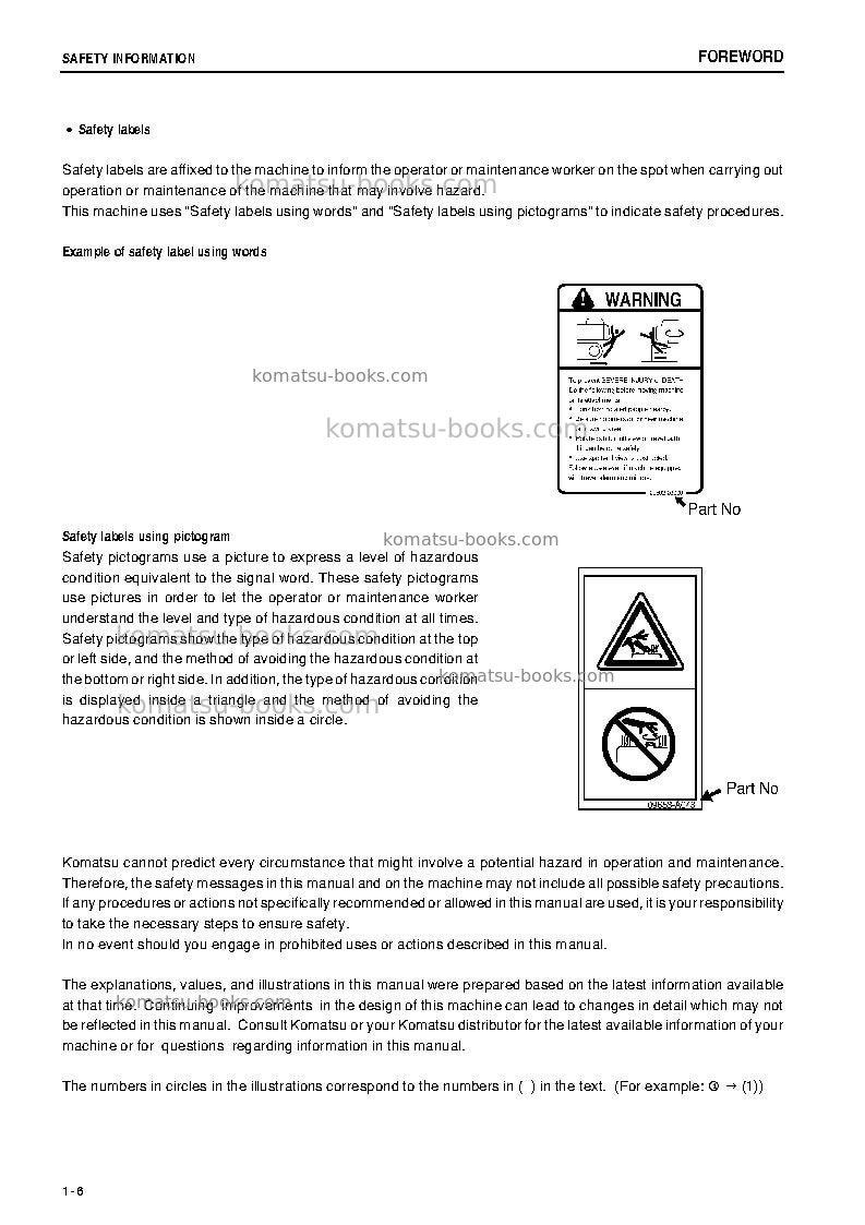 Komatsu d275ax-5jpn Operation manual cover Page 7 Komatsu d275ax-5jpn Operation manual cover Page 7