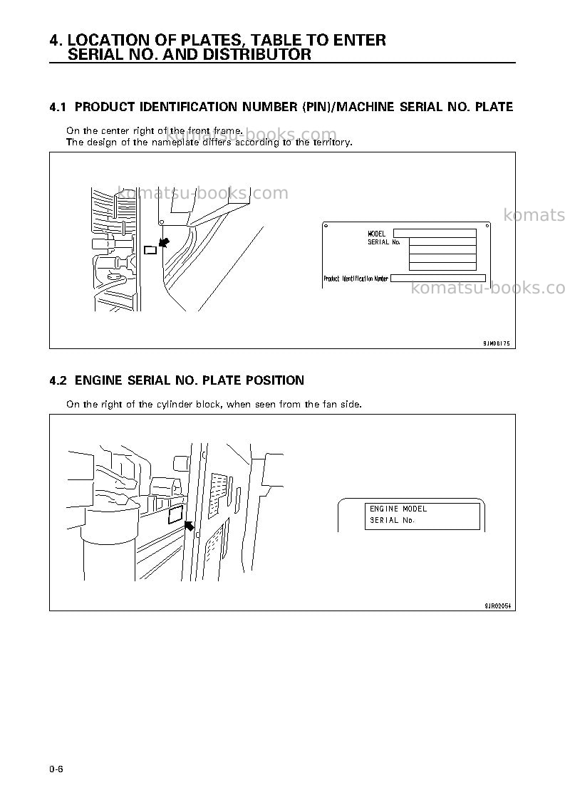 Komatsu wa900-3jpn Operation manual cover Page 7 Komatsu wa900-3jpn Operation manual cover Page 7