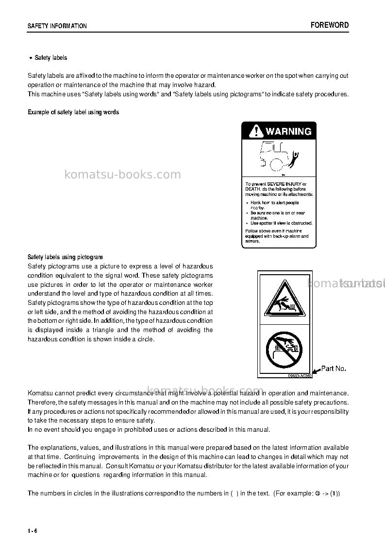 Komatsu wa150l-5jpn Operation manual cover Page 7 Komatsu wa150l-5jpn Operation manual cover Page 7