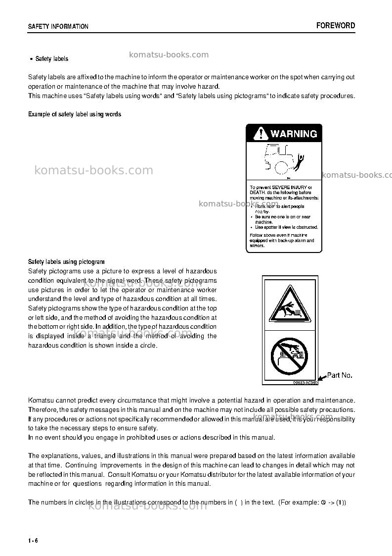 Komatsu wa200ptl-5jpn Operation manual cover Page 7 Komatsu wa200ptl-5jpn Operation manual cover Page 7