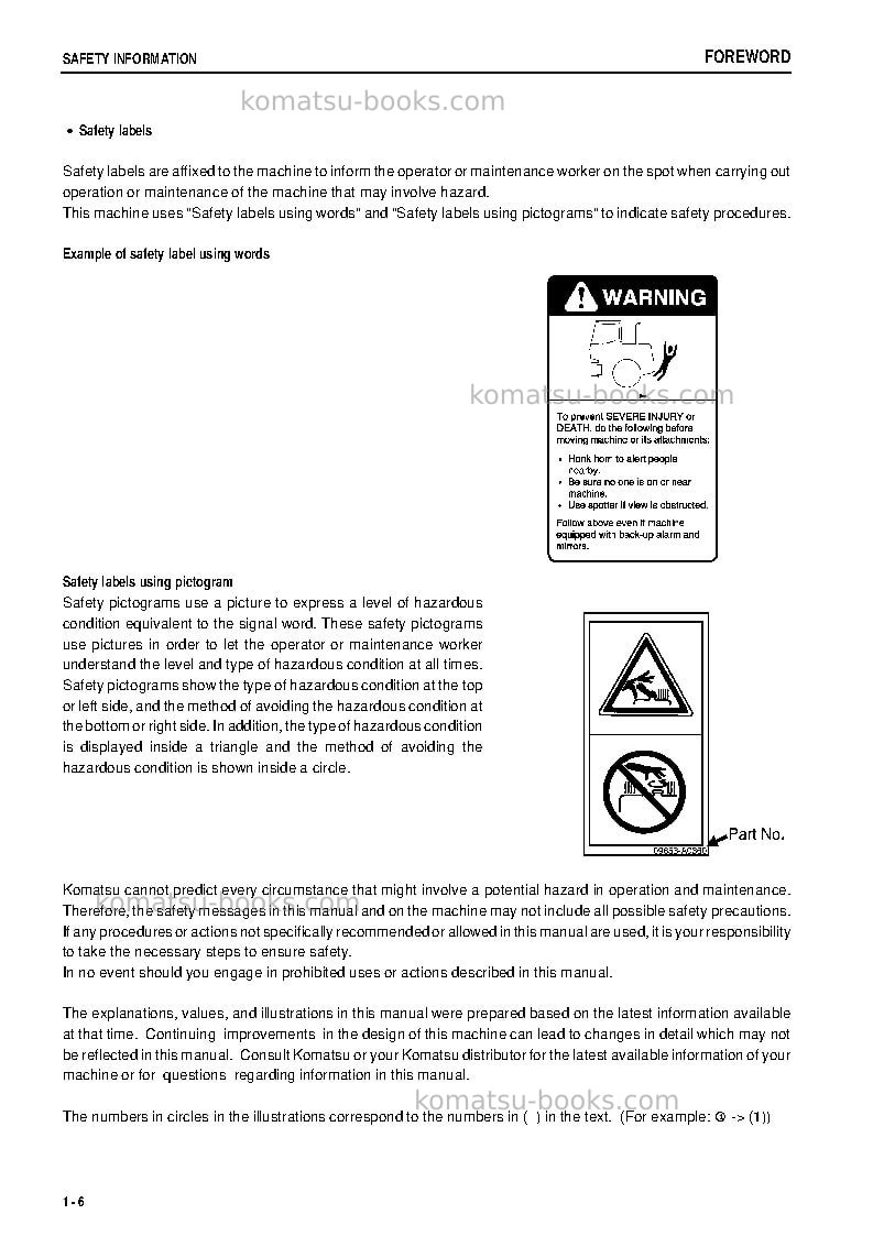 Komatsu wa320l-5jpn Operation manual cover Page 7