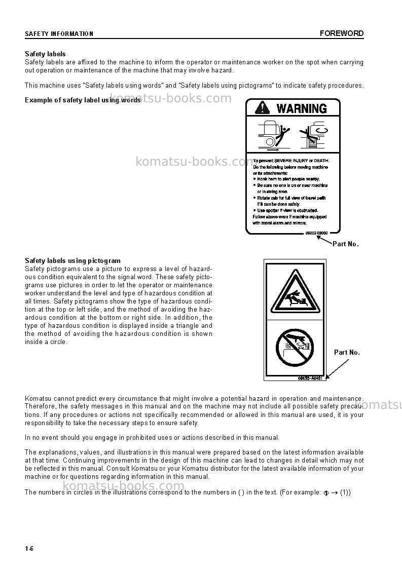 Komatsu pc308uslc-3jpn Operation manual cover Page 7 Komatsu pc308uslc-3jpn Operation manual cover Page 7