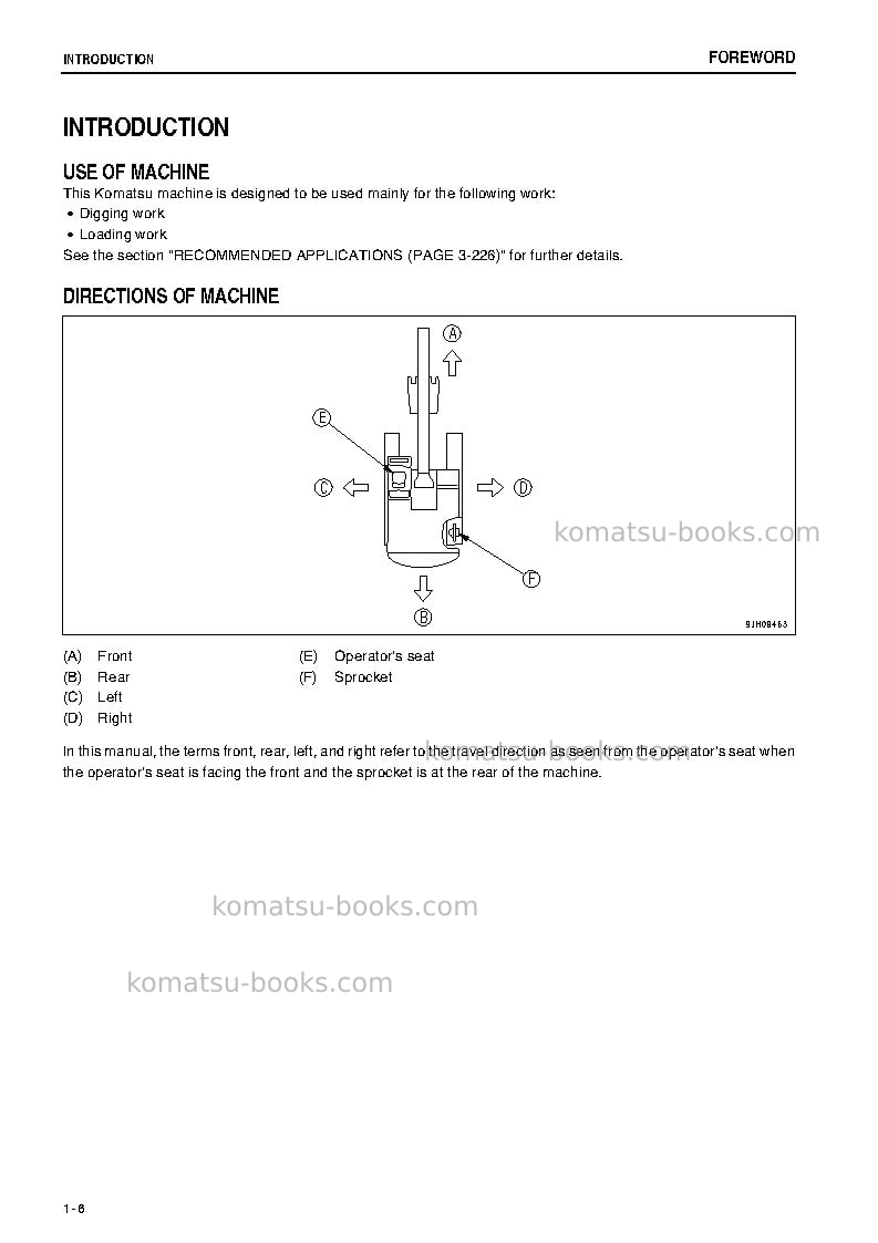 Komatsu pc2000-8jpn Operation manual cover Page 7 Komatsu pc2000-8jpn Operation manual cover Page 7