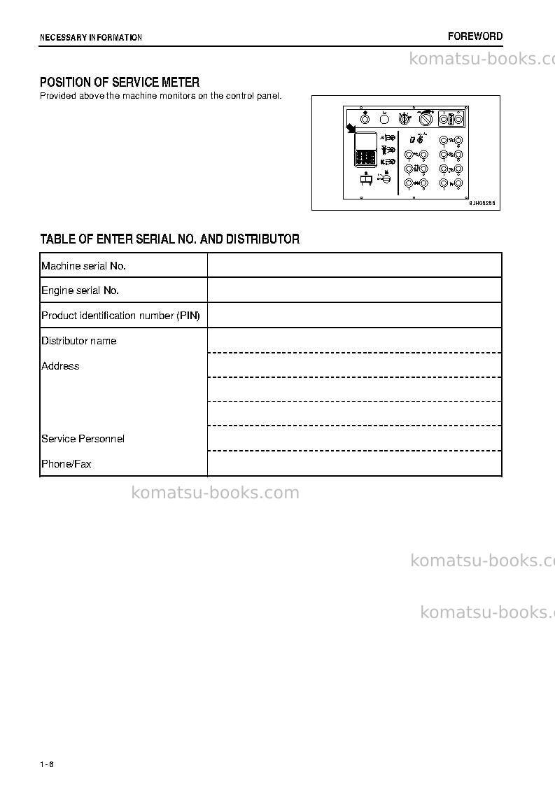 Komatsu br380jg-1jpn-e0 Operation manual cover Page 7 Komatsu br380jg-1jpn-e0 Operation manual cover Page 7