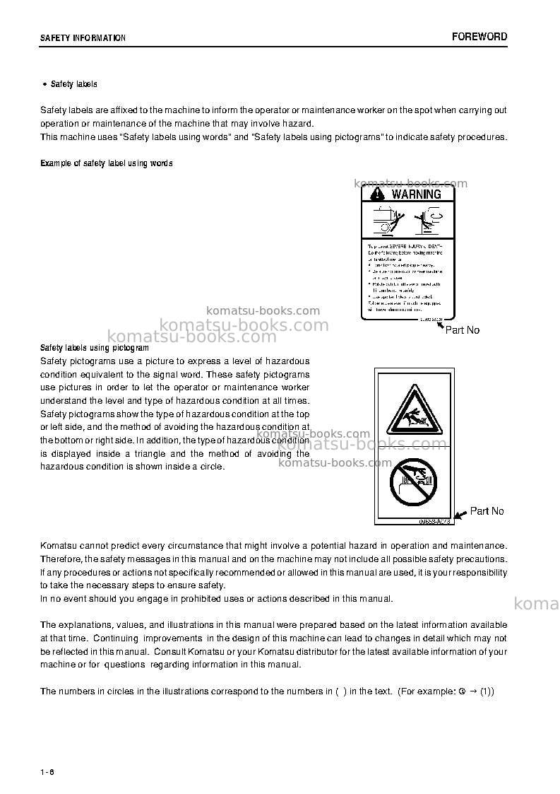 Komatsu d375a-5jpn--50c degree Operation manual cover Page 7 Komatsu d375a-5jpn--50c degree Operation manual cover Page 7