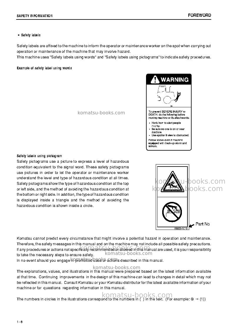 Komatsu wa200l-5jpn Operation manual cover Page 7 Komatsu wa200l-5jpn Operation manual cover Page 7
