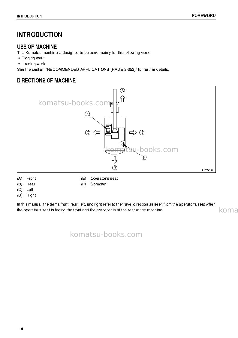 Komatsu pc2000-8jpn--30c degree Operation manual cover Page 7 Komatsu pc2000-8jpn--30c degree Operation manual cover Page 7