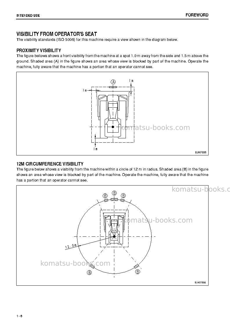 Komatsu d65wx-15jpn-e0, power angle tilt Operation manual cover Page 7