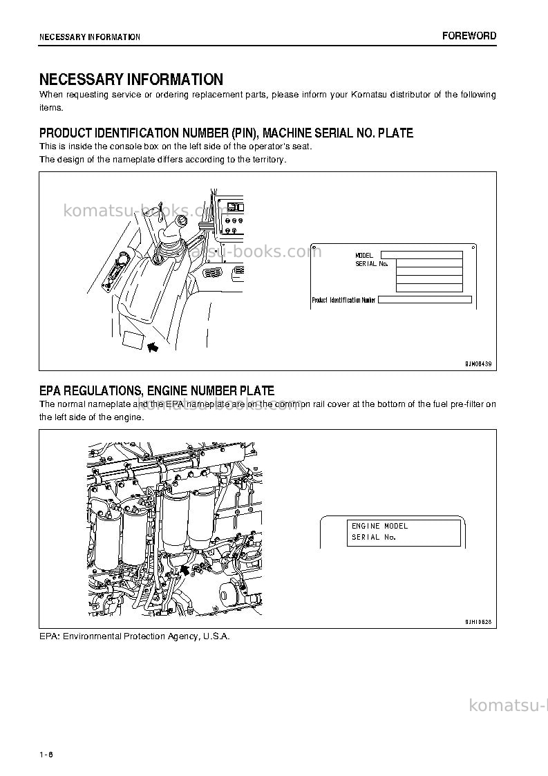 Komatsu d475asd-5jpn-e0, super dozer Operation manual cover Page 7 Komatsu d475asd-5jpn-e0, super dozer Operation manual cover Page 7