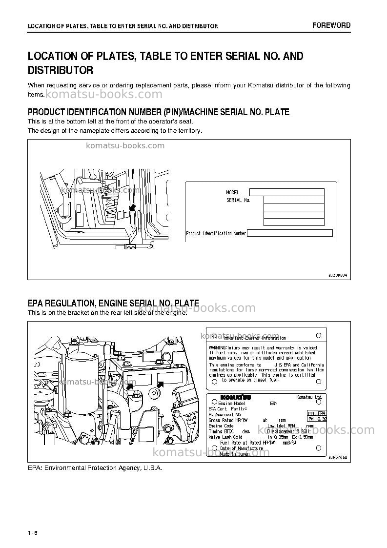 Komatsu d31px-22jpn Operation manual cover Page 7 Komatsu d31px-22jpn Operation manual cover Page 7