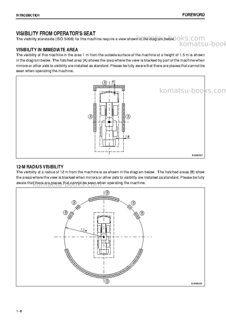 Komatsu wa1200-3jpn Operation manual cover Page 7