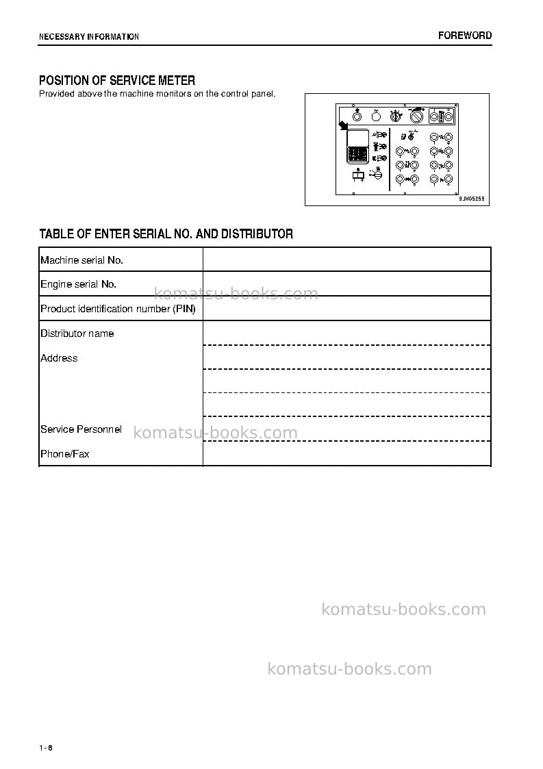 Komatsu br380jg-1jpn-e0 Operation manual cover Page 7 Komatsu br380jg-1jpn-e0 Operation manual cover Page 7