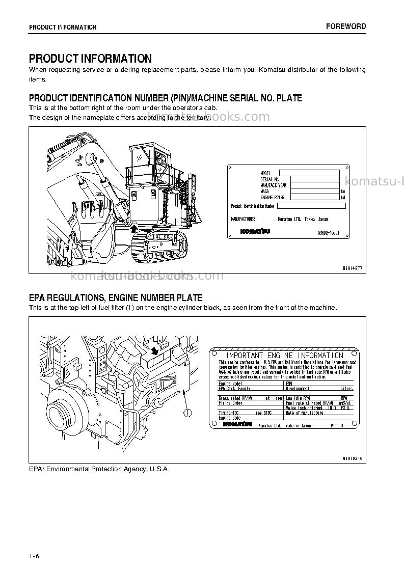 Komatsu pc2000-8jpn Operation manual cover Page 7 Komatsu pc2000-8jpn Operation manual cover Page 7