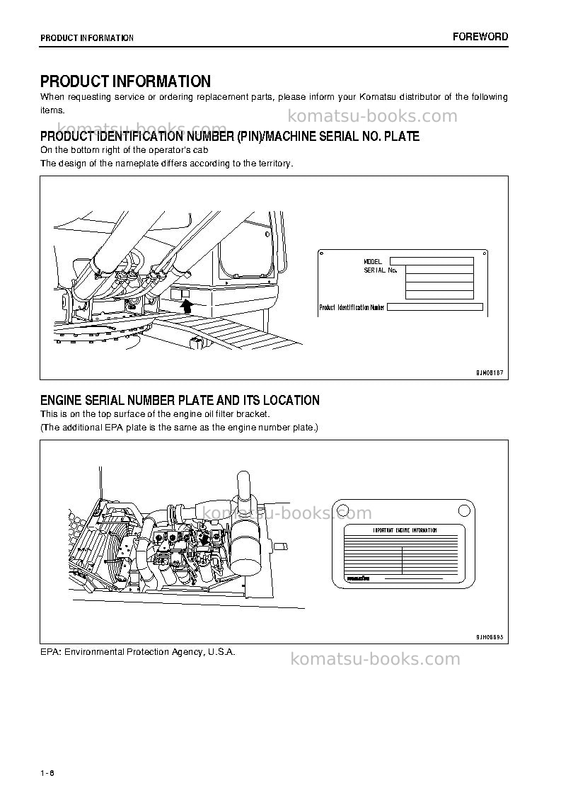 Komatsu pc400lc-7jpn Operation manual cover Page 7 Komatsu pc400lc-7jpn Operation manual cover Page 7