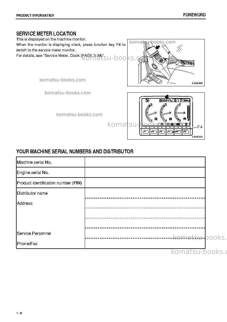 Komatsu pc228us-8jpn Operation manual cover Page 7 Komatsu pc228us-8jpn Operation manual cover Page 7