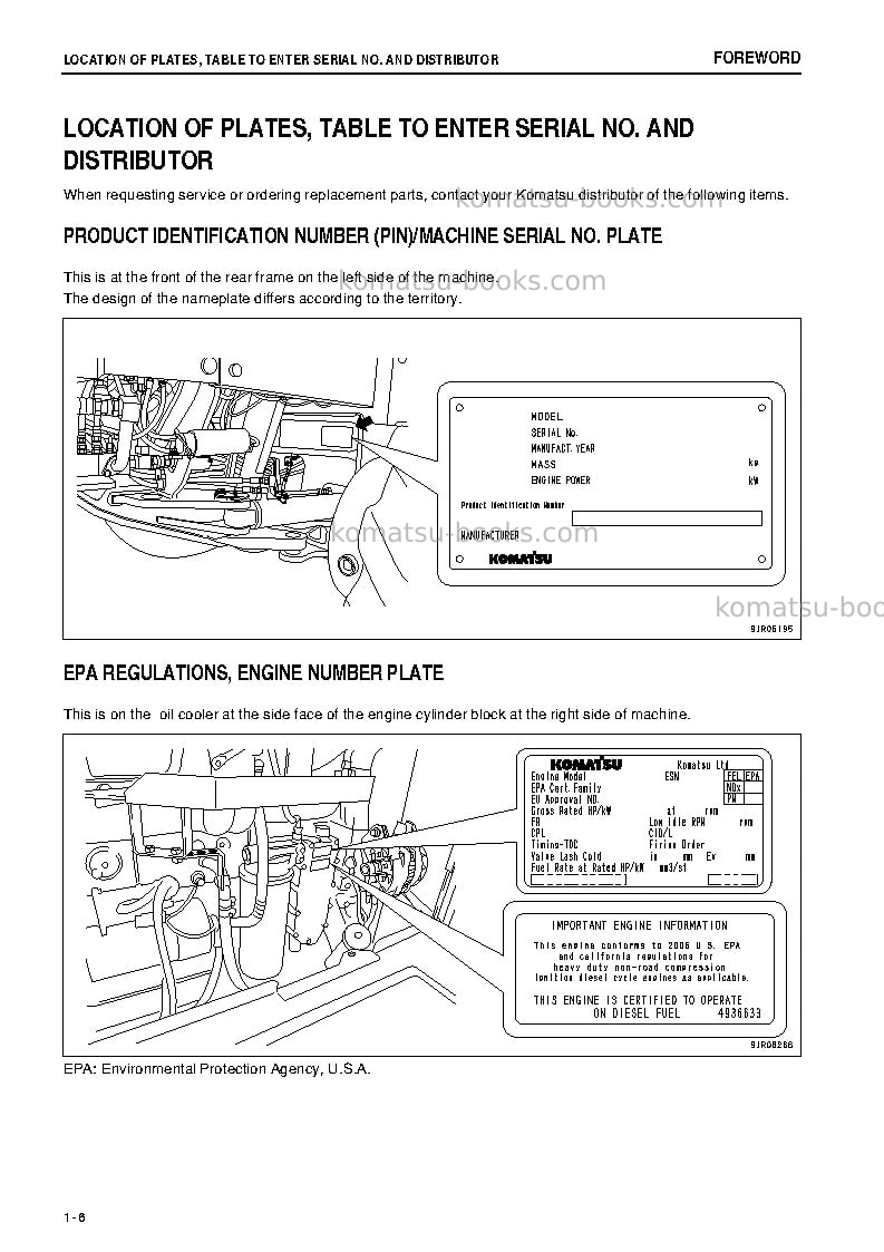 Komatsu gd655-3jpn-e0 Operation manual cover Page 7 Komatsu gd655-3jpn-e0 Operation manual cover Page 7