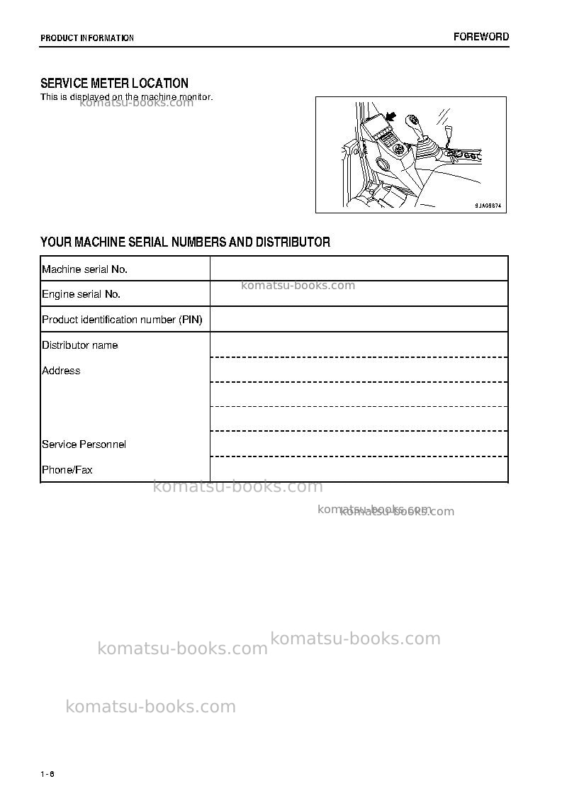 Komatsu pc88mr-8jpn Operation manual cover Page 7 Komatsu pc88mr-8jpn Operation manual cover Page 7