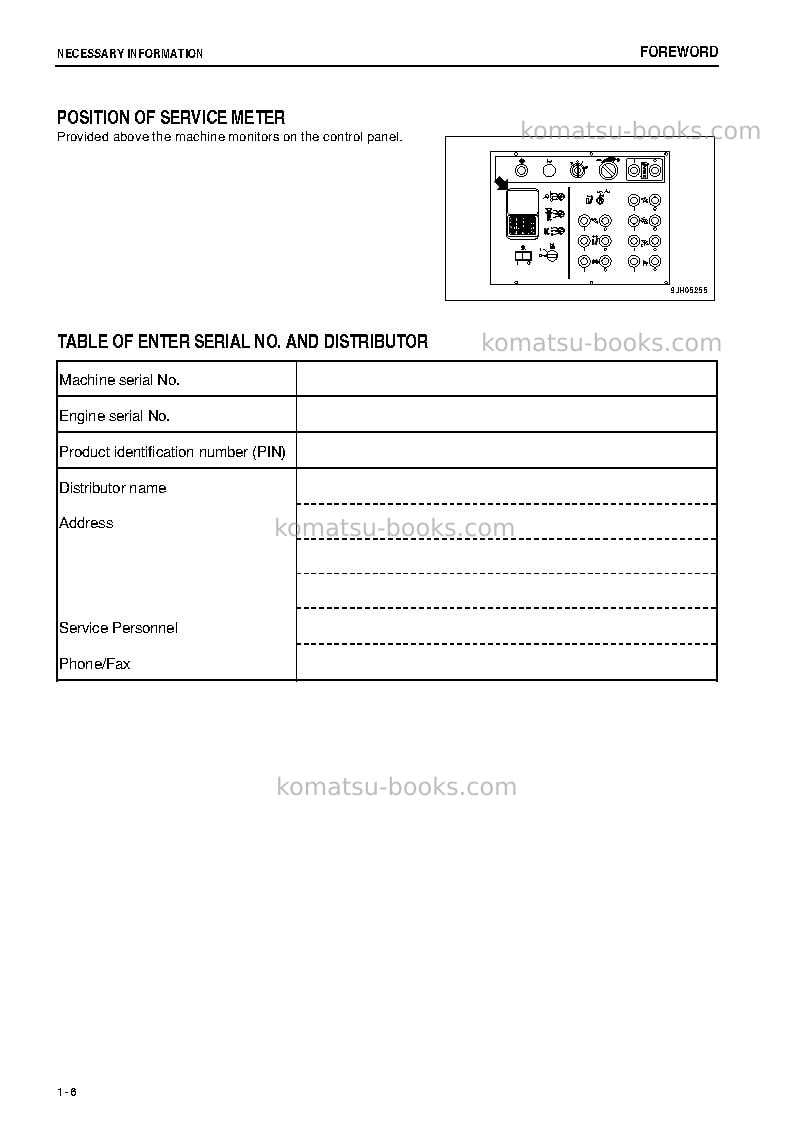 Komatsu br380jg-1jpn-e0 Operation manual cover Page 7 Komatsu br380jg-1jpn-e0 Operation manual cover Page 7