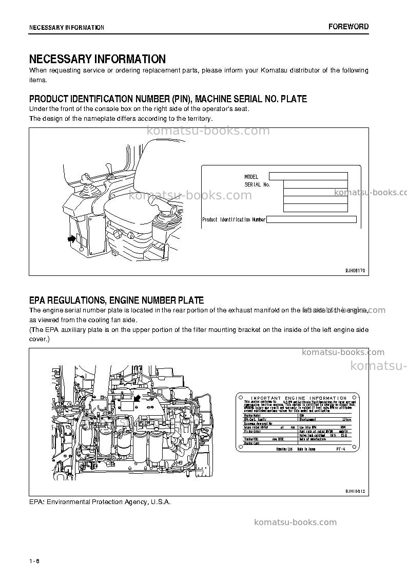 Komatsu d275ax-5jpn-e0 Operation manual cover Page 7 Komatsu d275ax-5jpn-e0 Operation manual cover Page 7