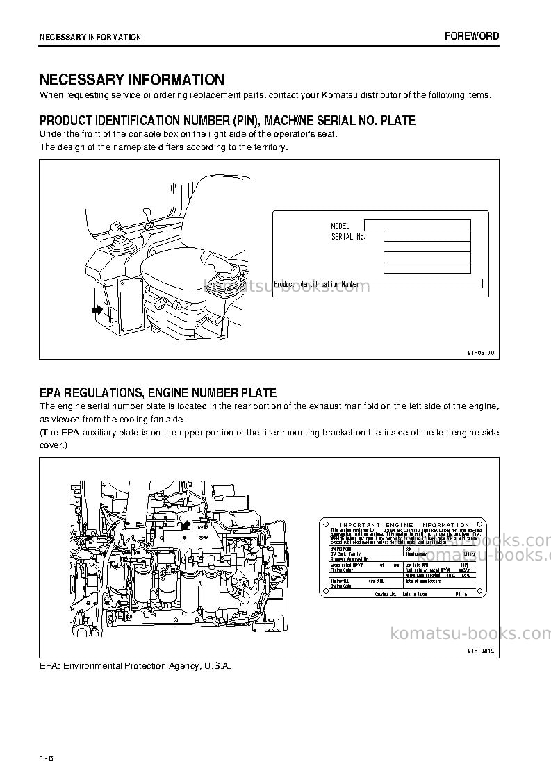 Komatsu d275ax-5jpn-e0 Operation manual cover Page 7 Komatsu d275ax-5jpn-e0 Operation manual cover Page 7