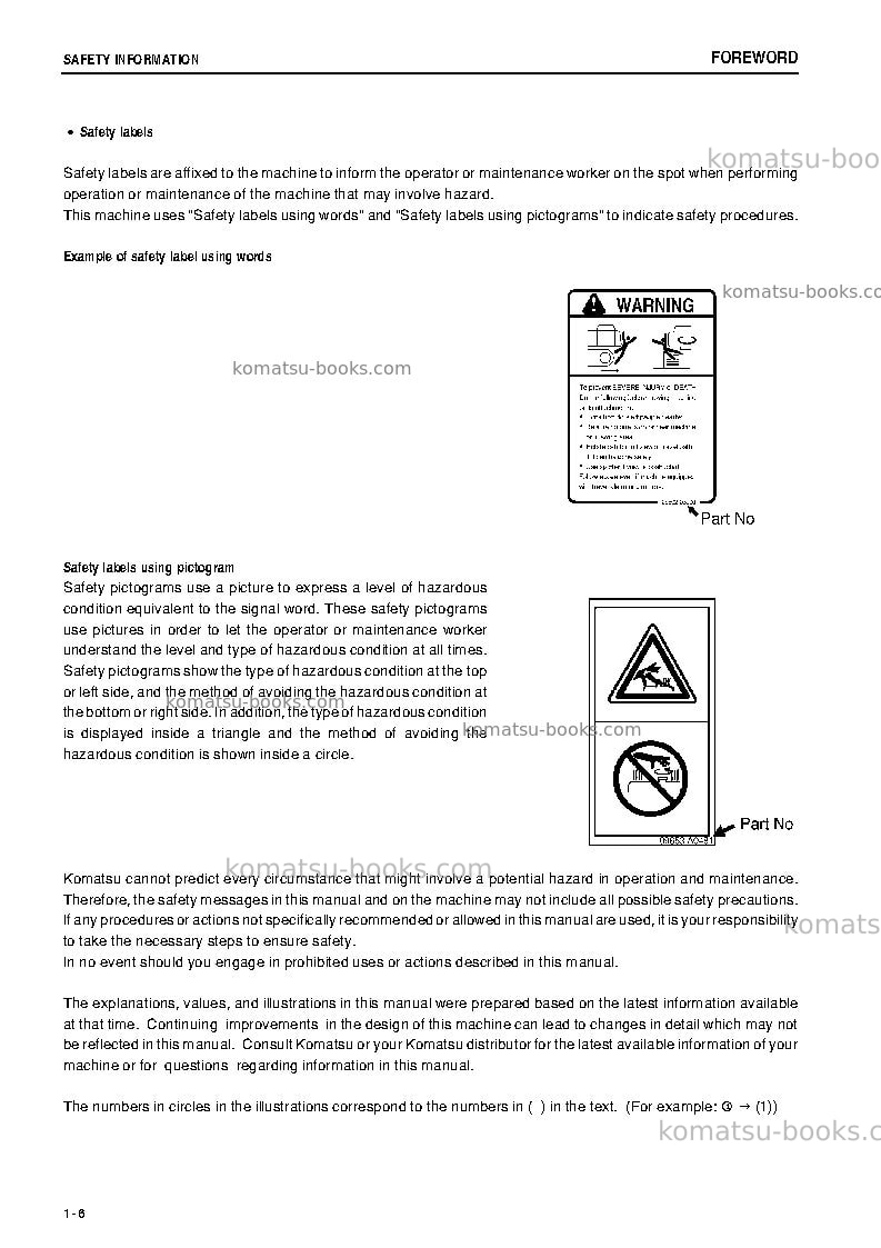 Komatsu pc09-1jpn Operation manual cover Page 7