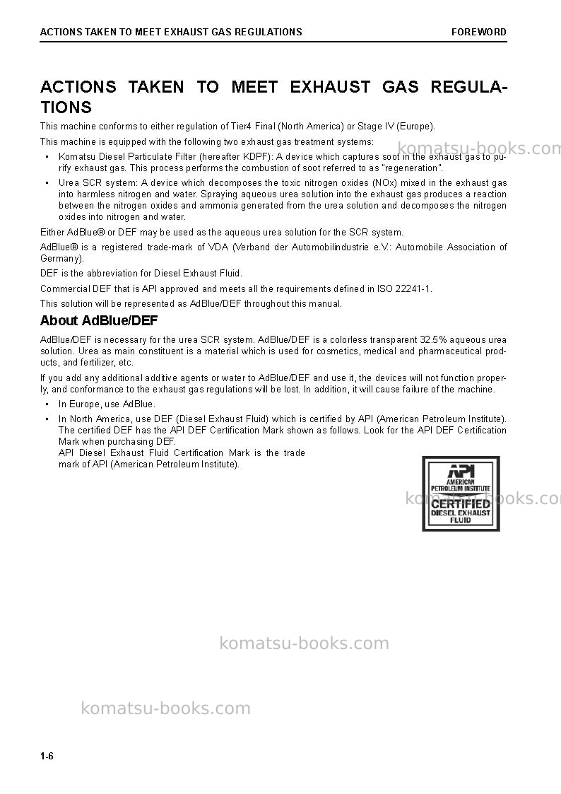 Komatsu d65wx-18jpn Operation manual cover Page 7 Komatsu d65wx-18jpn Operation manual cover Page 7