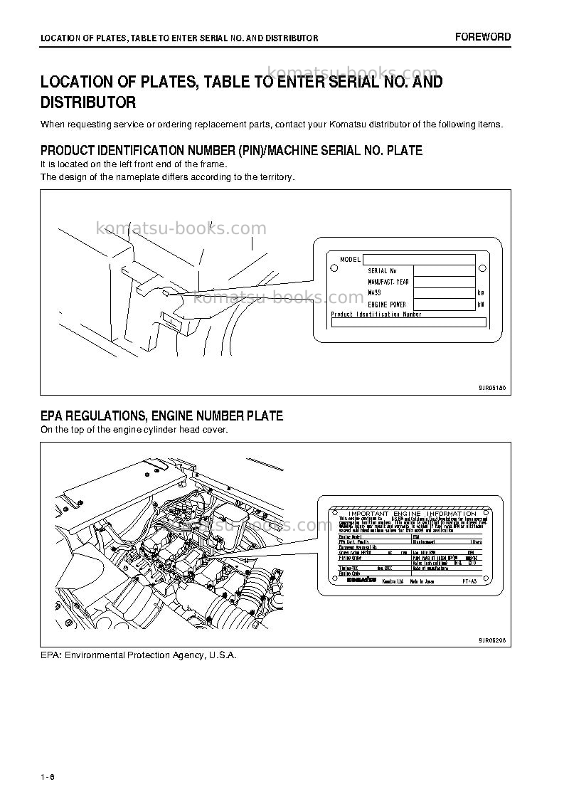 Komatsu hd405-7jpn Operation manual cover Page 7 Komatsu hd405-7jpn Operation manual cover Page 7