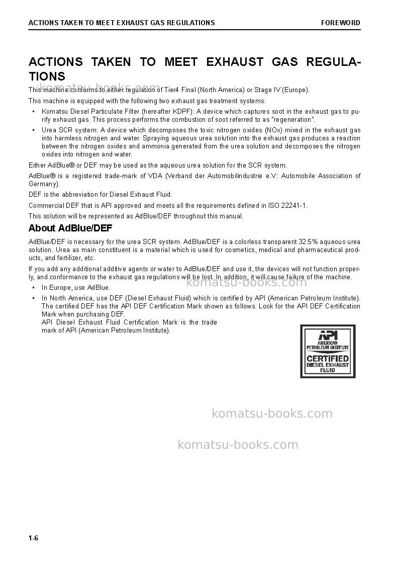Komatsu d85px-18jpn Operation manual cover Page 7 Komatsu d85px-18jpn Operation manual cover Page 7