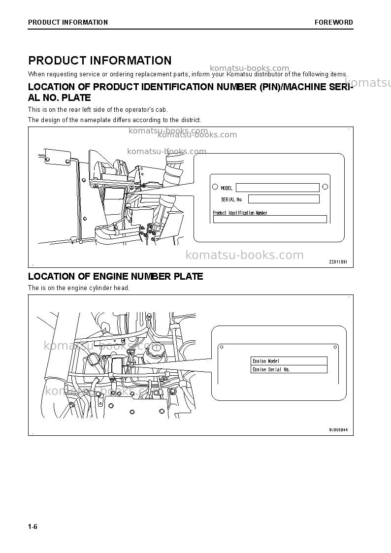 Komatsu hm300-5jpn Operation manual cover Page 7 Komatsu hm300-5jpn Operation manual cover Page 7