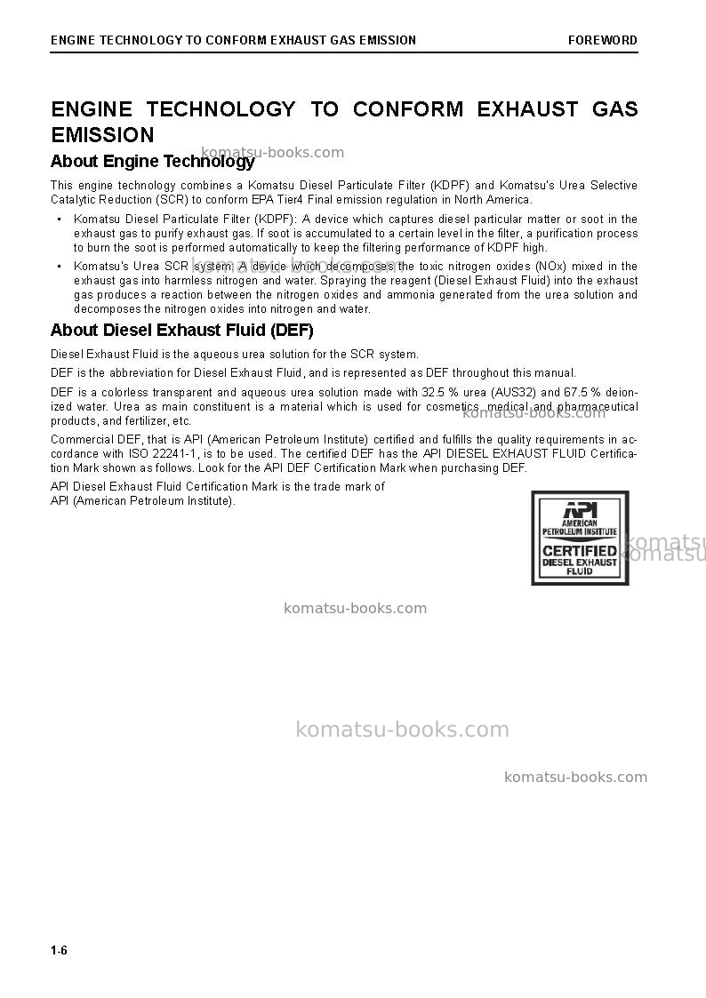 Komatsu d65wx-18jpn Operation manual cover Page 7 Komatsu d65wx-18jpn Operation manual cover Page 7