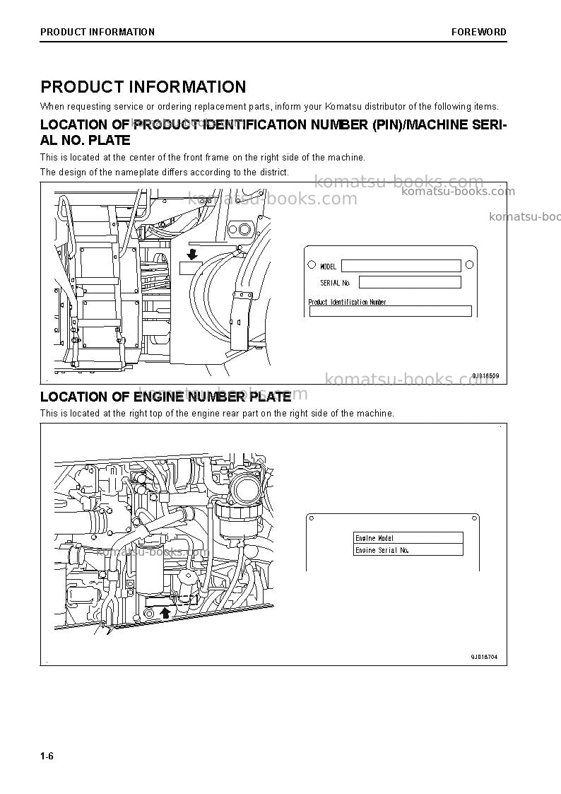 Komatsu wa380-8jpn Operation manual cover Page 7 Komatsu wa380-8jpn Operation manual cover Page 7