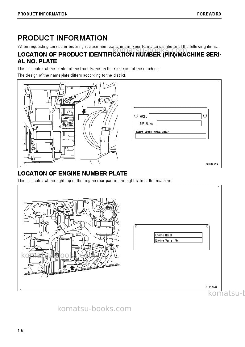 Komatsu wa380-8jpn Operation manual cover Page 7 Komatsu wa380-8jpn Operation manual cover Page 7