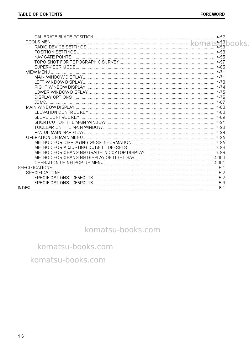 Komatsu d65pxi-18jpn Operation manual cover Page 7 Komatsu d65pxi-18jpn Operation manual cover Page 7