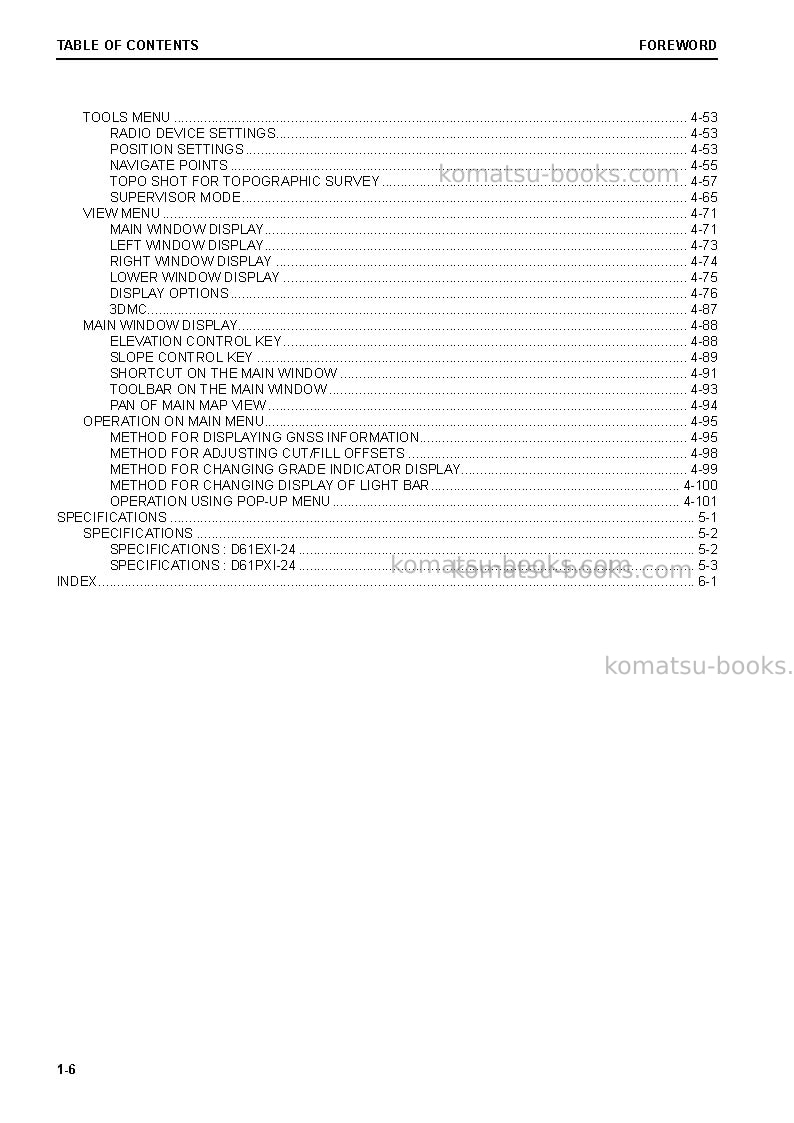 Komatsu d61exi-24jpn Operation manual cover Page 7 Komatsu d61exi-24jpn Operation manual cover Page 7