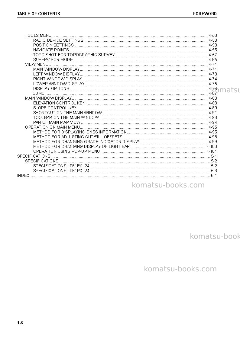 Komatsu d61exi-24jpn Operation manual cover Page 7 Komatsu d61exi-24jpn Operation manual cover Page 7