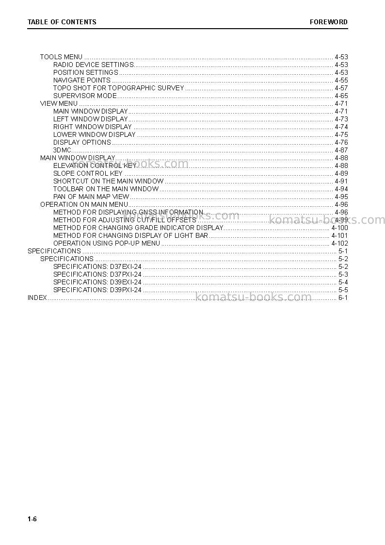 Komatsu d39pxi-24jpn Operation manual cover Page 7 Komatsu d39pxi-24jpn Operation manual cover Page 7