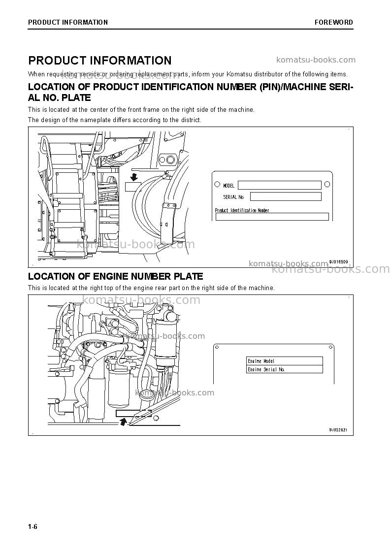 Komatsu wa320-8jpn Operation manual cover Page 7 Komatsu wa320-8jpn Operation manual cover Page 7