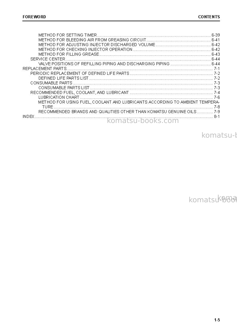 Komatsu hd465-8jpn Operation manual cover Page 7 Komatsu hd465-8jpn Operation manual cover Page 7