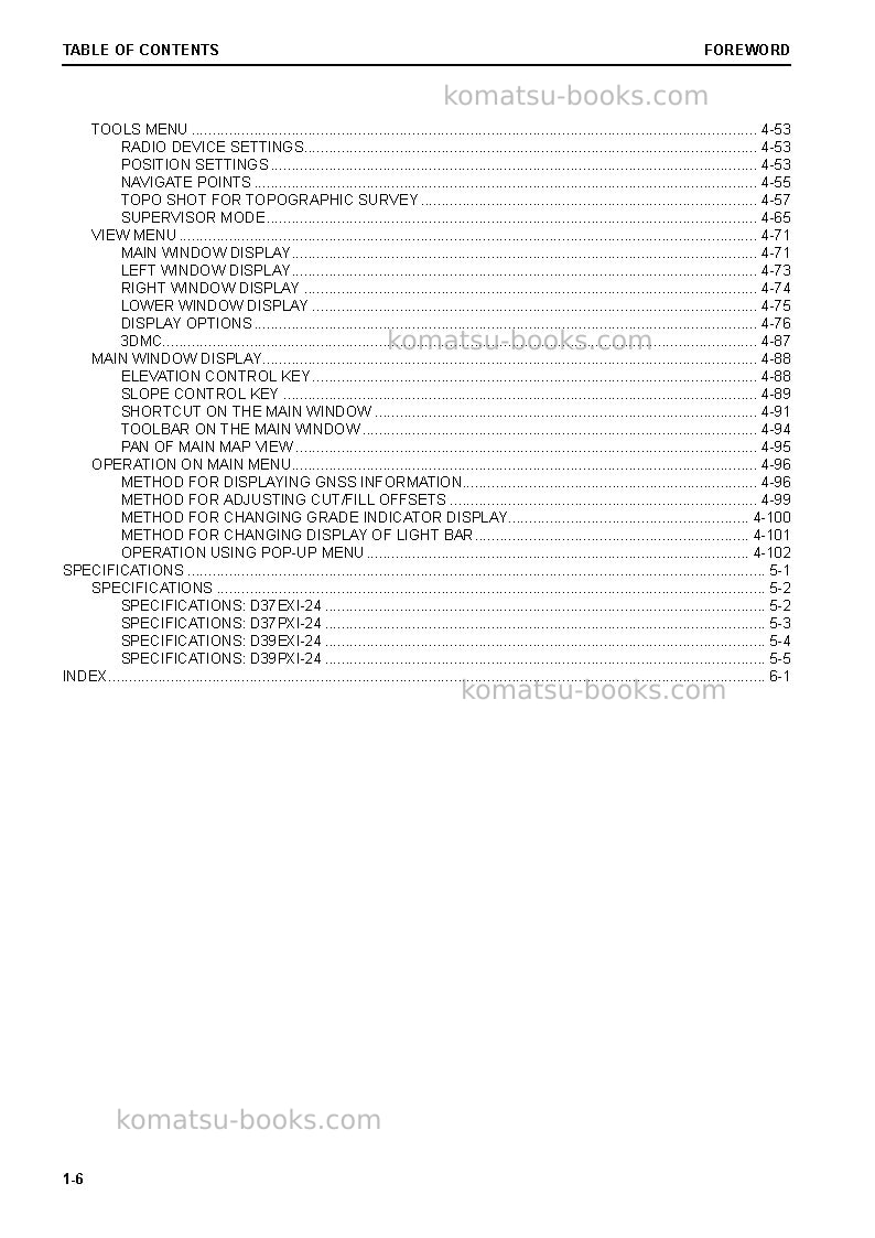 Komatsu d39exi-24jpn Operation manual cover Page 7 Komatsu d39exi-24jpn Operation manual cover Page 7