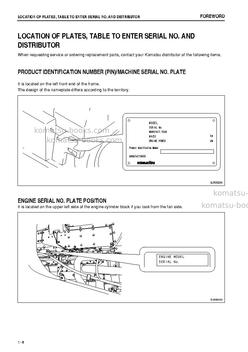 Komatsu hd465-7jpn-e0 Operation manual cover Page 7 Komatsu hd465-7jpn-e0 Operation manual cover Page 7