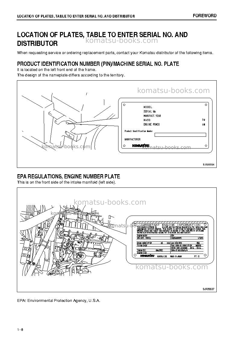 Komatsu hd785-7jpn Operation manual cover Page 7 Komatsu hd785-7jpn Operation manual cover Page 7