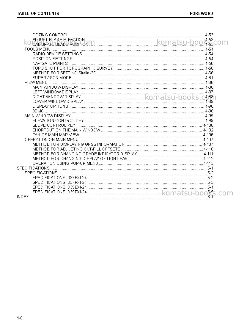 Komatsu d39exi-24jpn Operation manual cover Page 7