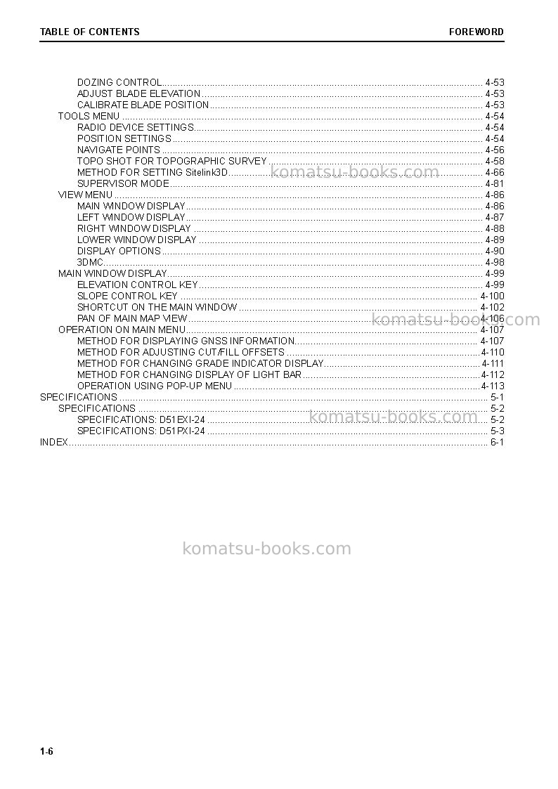Komatsu d51exi-24jpn Operation manual cover Page 7 Komatsu d51exi-24jpn Operation manual cover Page 7