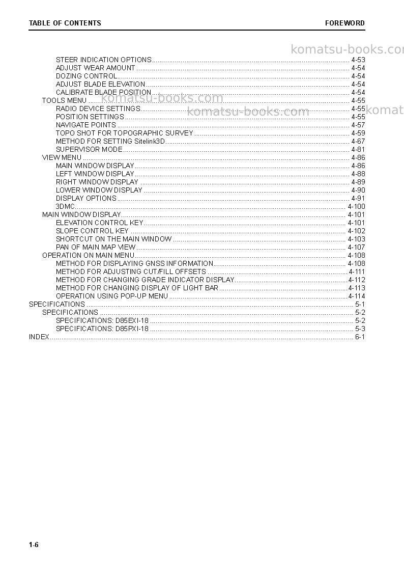 Komatsu d85pxi-18jpn Operation manual cover Page 7 Komatsu d85pxi-18jpn Operation manual cover Page 7