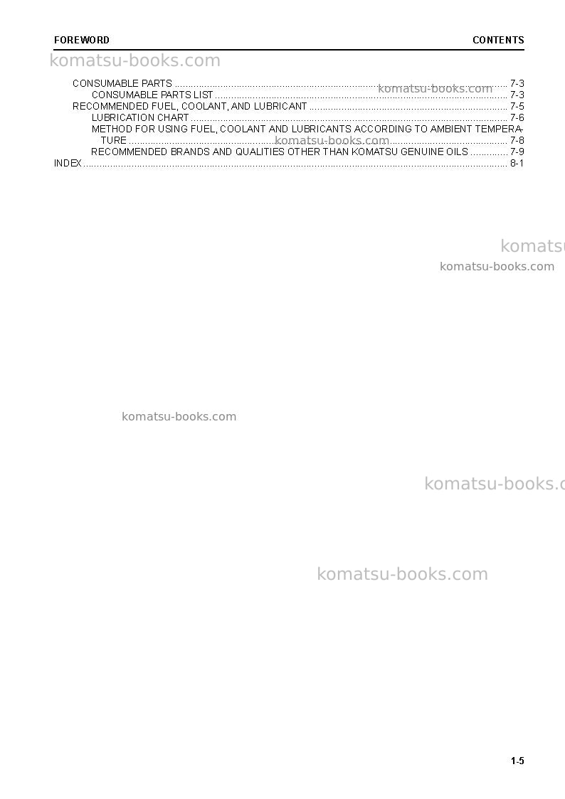 Komatsu d37px-24jpn Operation manual cover Page 7 Komatsu d37px-24jpn Operation manual cover Page 7