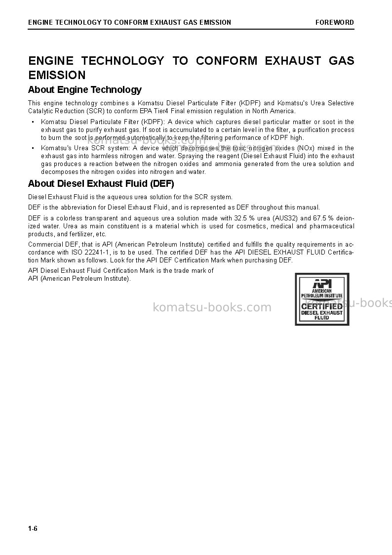 Komatsu d65ex-18jpn Operation manual cover Page 7 Komatsu d65ex-18jpn Operation manual cover Page 7